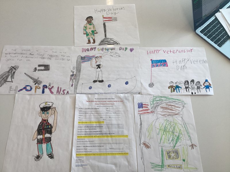 Milton Elementary second-graders in Julie DeLacy’s class participated in the Delaware Elks Lodge Poster Contest with the theme, What Does Service Mean to You?